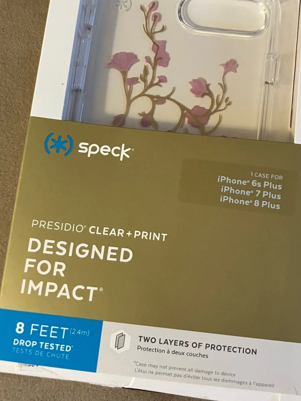NIB Speck Presidio clear floral iPhone case
